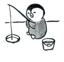 Tired penguin sticker #10151438