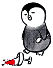 Tired penguin sticker #10151447