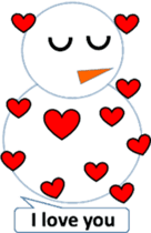 English love snowman sticker #10151540