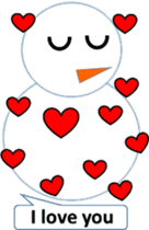 English love snowman sticker #10151540