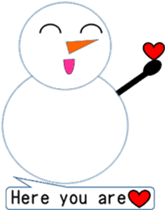 English love snowman sticker #10151560