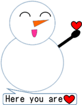 English love snowman sticker #10151560
