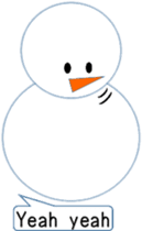 English love snowman sticker #10151564