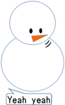 English love snowman sticker #10151564