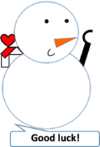 English love snowman sticker #10151570