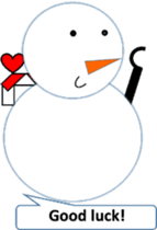 English love snowman sticker #10151570