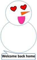 English love snowman sticker #10151582