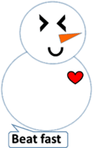 English love snowman sticker #10151592