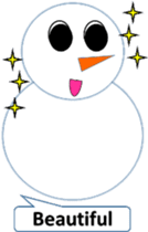 English love snowman sticker #10151598