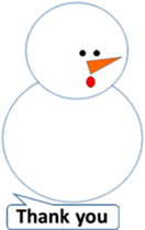 English love snowman sticker #10151600