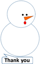 English love snowman sticker #10151600