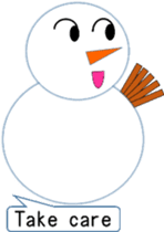 English love snowman sticker #10151604