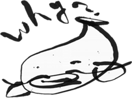 Animals drawn by Japanese FUDE pencil sticker #10152012