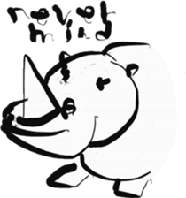Animals drawn by Japanese FUDE pencil sticker #10152037