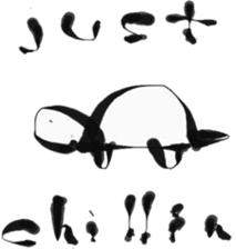 Animals drawn by Japanese FUDE pencil sticker #10152046