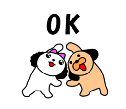 Puppy of the black ear 3 sticker #10152104