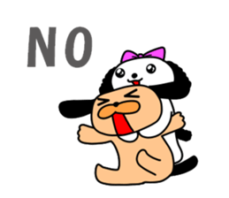 Puppy of the black ear 3 sticker #10152105