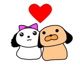 Puppy of the black ear 3 sticker #10152112