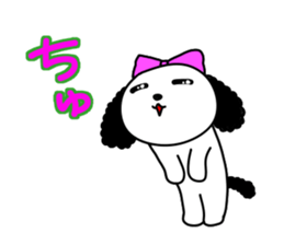 Puppy of the black ear 3 sticker #10152114