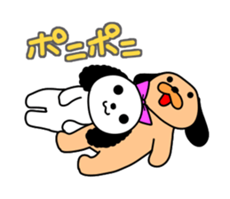 Puppy of the black ear 3 sticker #10152119