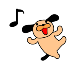 Puppy of the black ear 3 sticker #10152127