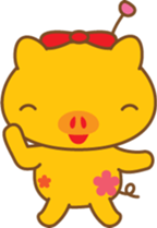 gold pig02 sticker #10152129