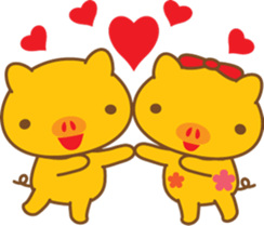 gold pig02 sticker #10152130