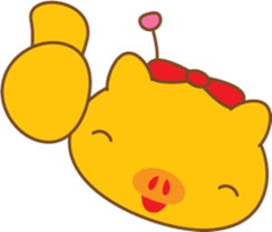 gold pig02 sticker #10152138