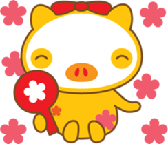 gold pig02 sticker #10152140