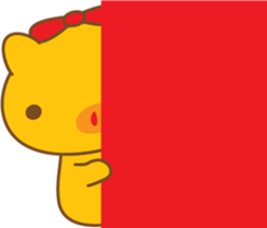 gold pig02 sticker #10152142