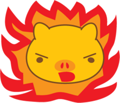 gold pig02 sticker #10152144