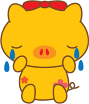 gold pig02 sticker #10152145