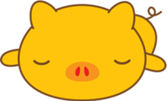 gold pig02 sticker #10152146