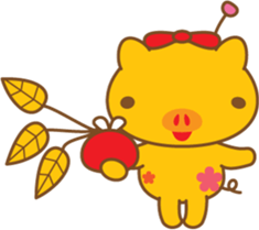 gold pig02 sticker #10152148