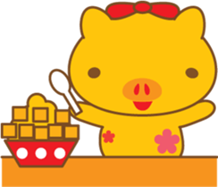 gold pig02 sticker #10152149