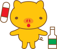 gold pig02 sticker #10152152