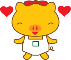 gold pig02 sticker #10152155