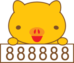 gold pig02 sticker #10152159