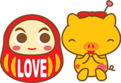 gold pig02 sticker #10152164