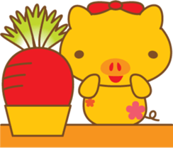 gold pig02 sticker #10152166