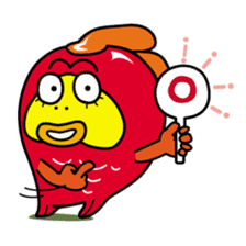 Kinpei whimsical red snapper 2 sticker #10153368