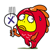 Kinpei whimsical red snapper 2 sticker #10153370