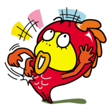 Kinpei whimsical red snapper 2 sticker #10153371