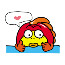 Kinpei whimsical red snapper 2 sticker #10153373