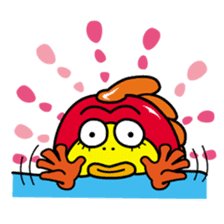 Kinpei whimsical red snapper 2 sticker #10153374