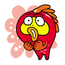 Kinpei whimsical red snapper 2 sticker #10153375