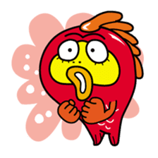 Kinpei whimsical red snapper 2 sticker #10153375