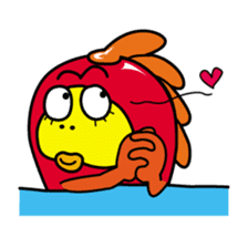 Kinpei whimsical red snapper 2 sticker #10153377