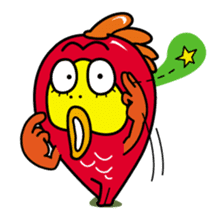 Kinpei whimsical red snapper 2 sticker #10153378