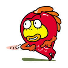 Kinpei whimsical red snapper 2 sticker #10153383